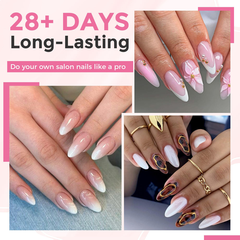 Luckyfairy Half-cover Nail Tips etched design for clean, easier application.