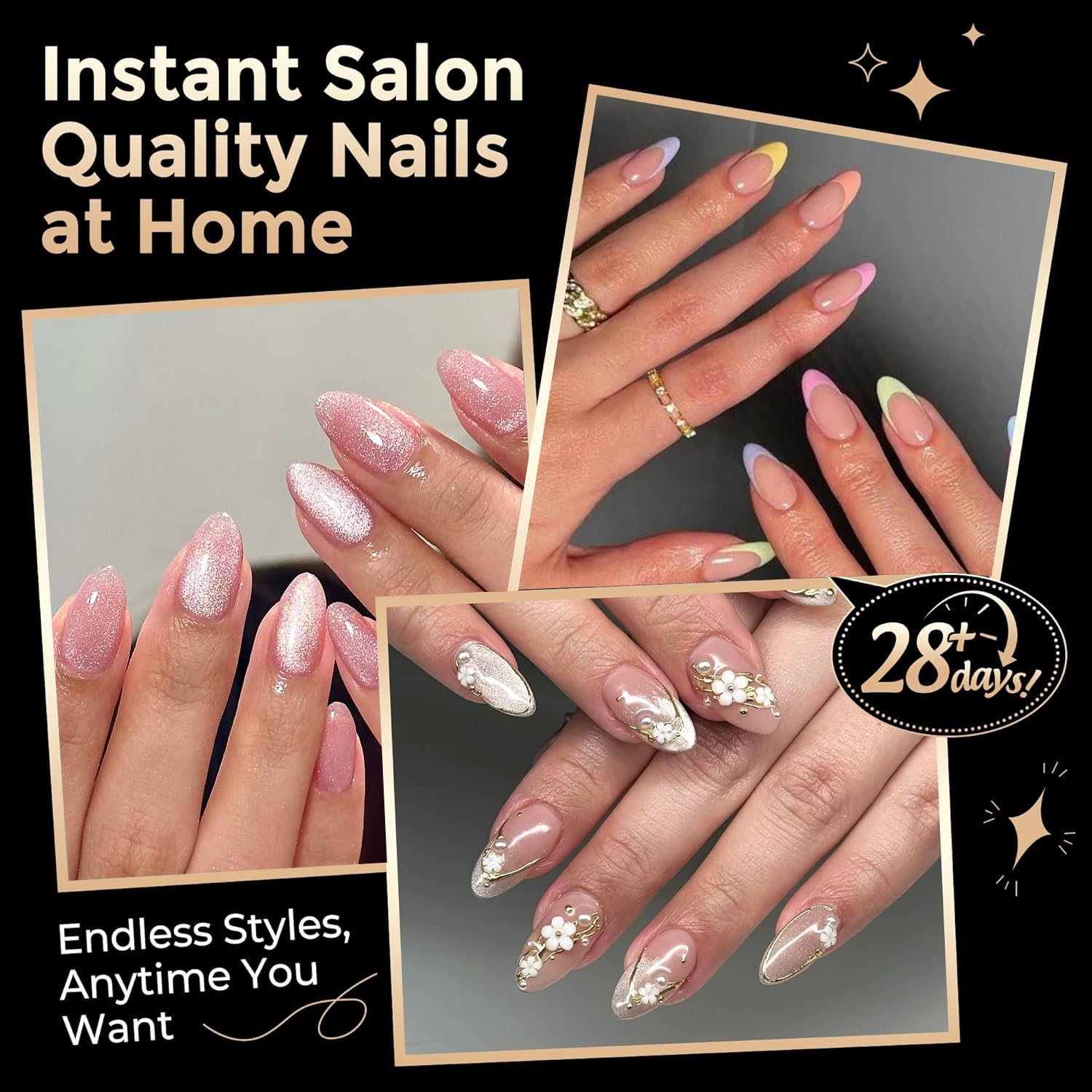 Luckyfairy pre-etched soft gel tips ensure seamless natural nails.