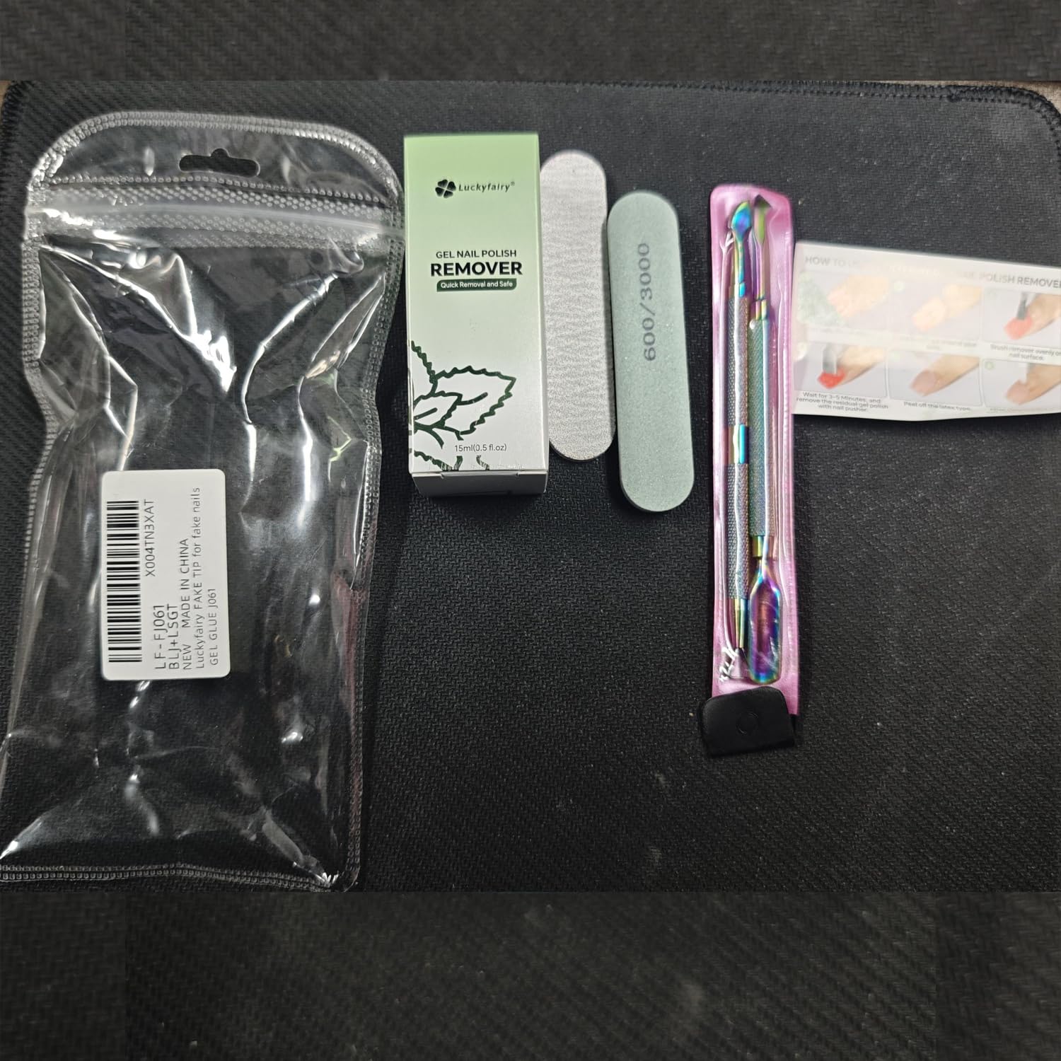 All-in-one Luckyfairy removal kit displayed on a tidy surface.