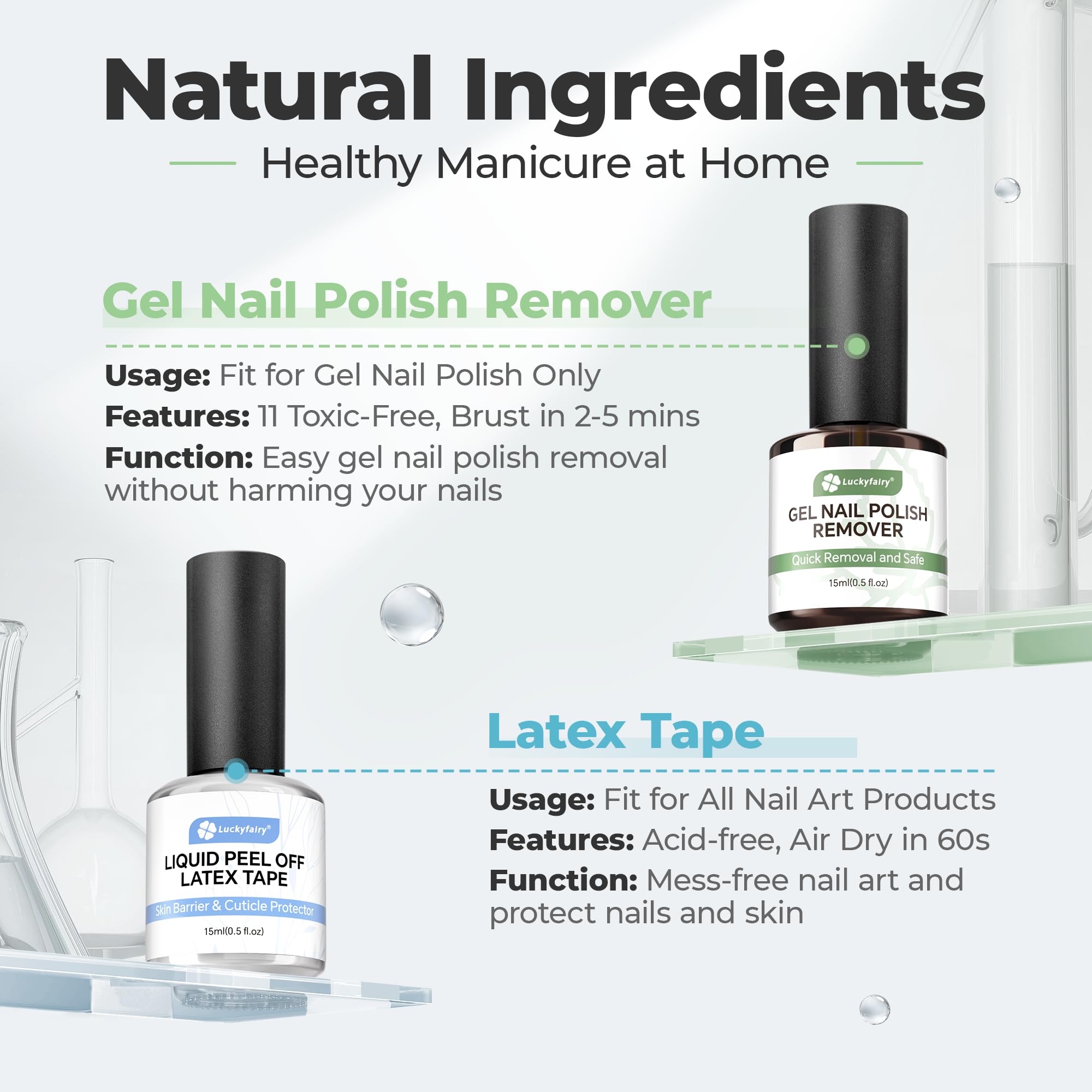 Scraping away lifted polish with Luckyfairy remover for quick cleanup