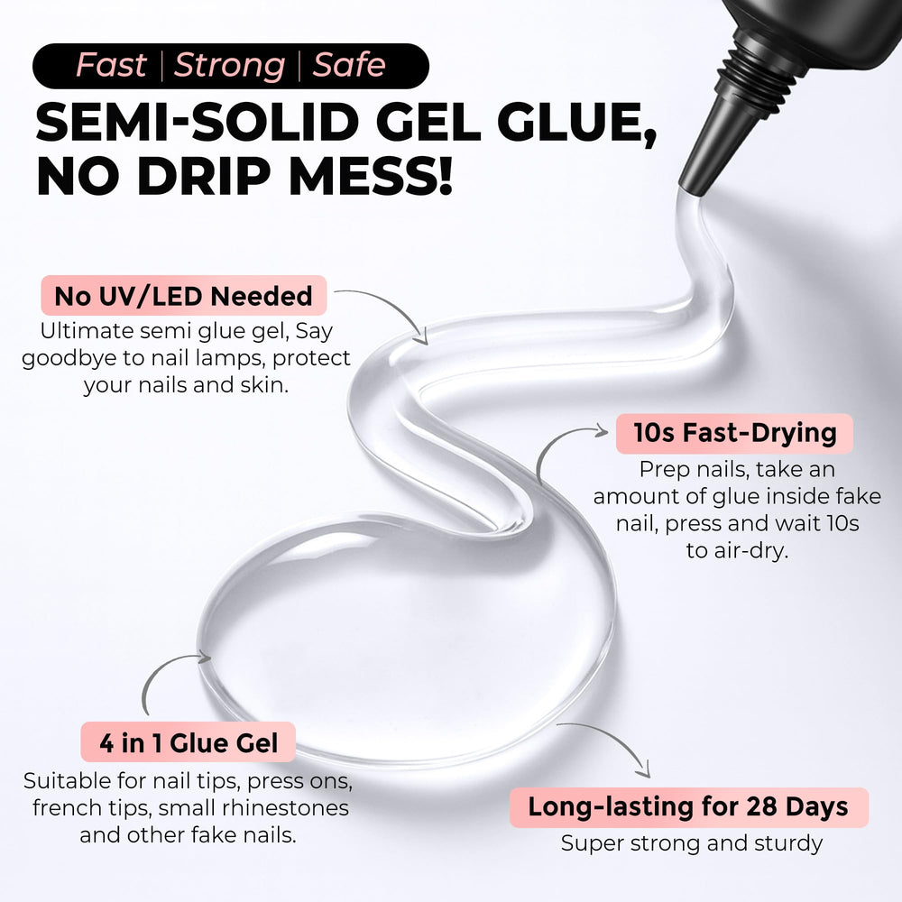 Luckyfairy semi-solid formula delivers a durable bond for all-day wear