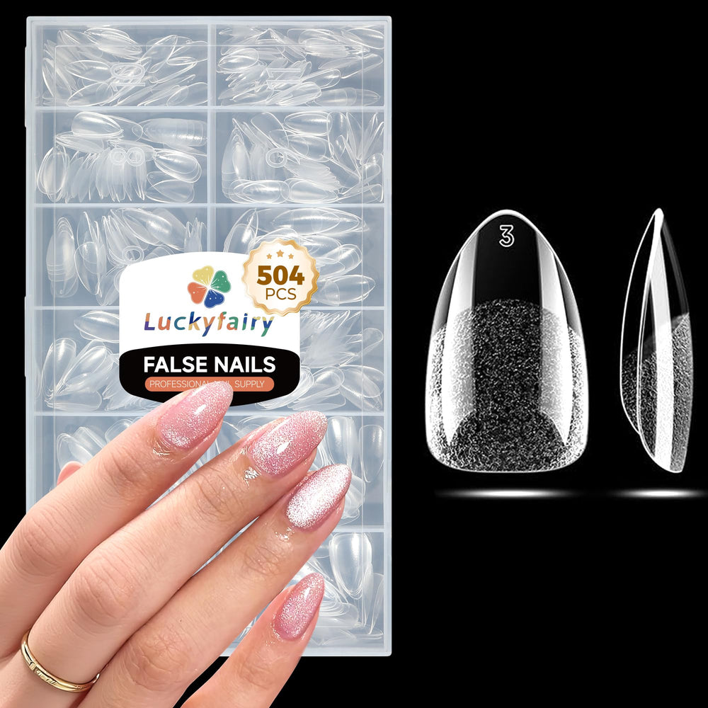 Luckyfairy short almond nail tips offer durable at-home manicures.
