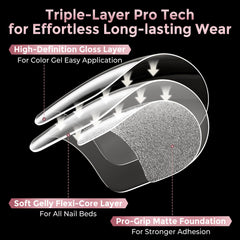 Luckyfairy soft gel tips foldable with clear finish for easy DIY shaping.
