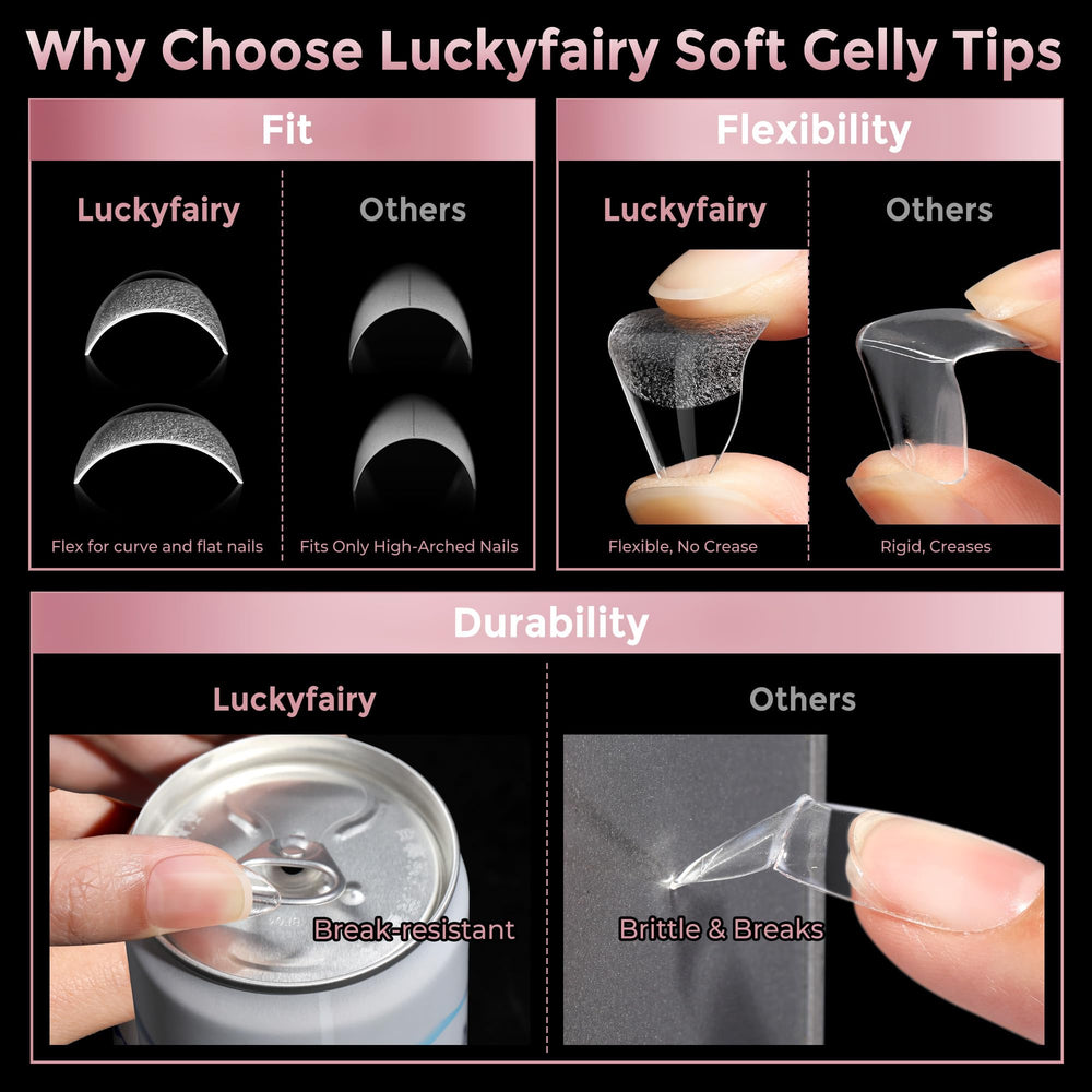 Luckyfairy strong adhesion with glue for extended wear.