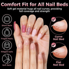 Luckyfairy Twelve sizes coffin tips fit all nails for customized manicure