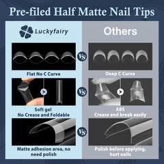 Luckyfairy XXL nail tips offer shape variety like coffin and ballerina.