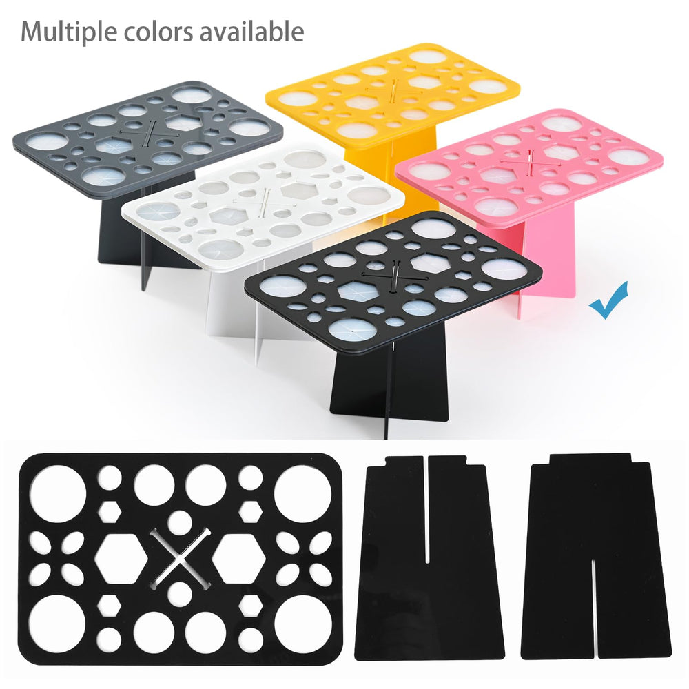 Luckyrien silicone grips prevent brushes from slipping while drying.