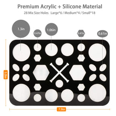 Luckyrien brushes held by silicone slots for secure, easy removal after drying.
