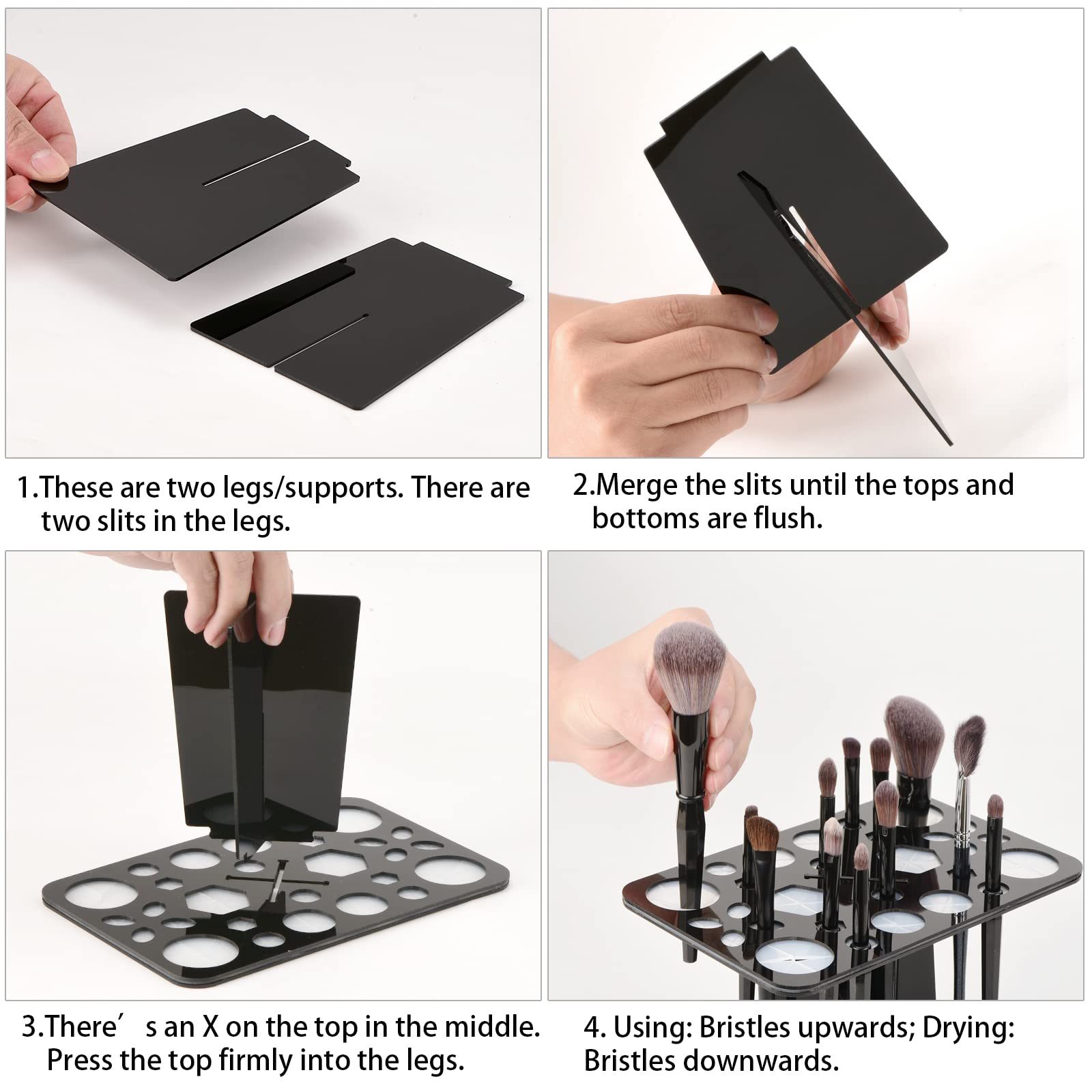 Luckyrien clear acrylic design elevates workspace while drying brushes.