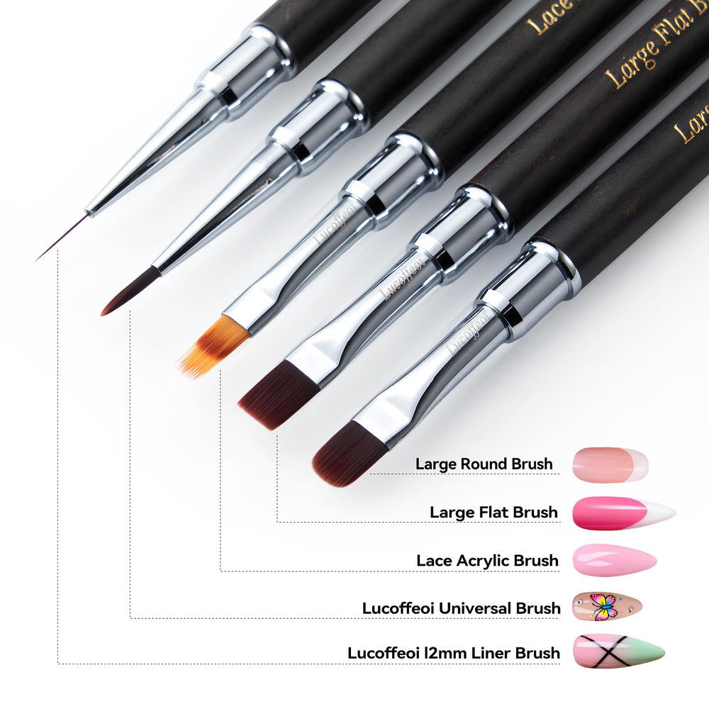 Lucoffeoi close-up reveals quality bristles and a comfortable wooden handle