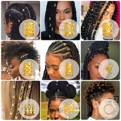 Lucomb accesorios dorados para extensiones; realzan el peinado con brillo sutil