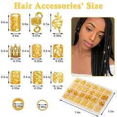 Lucomb aros dorados para locs; estilo destacado y cómodo de usar