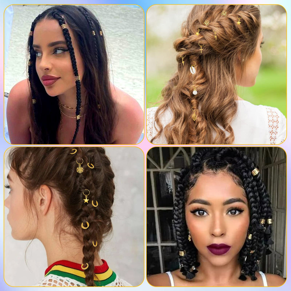 Lucomb conjunto de 259 piezas para joyas de cabello y dreadlocks.