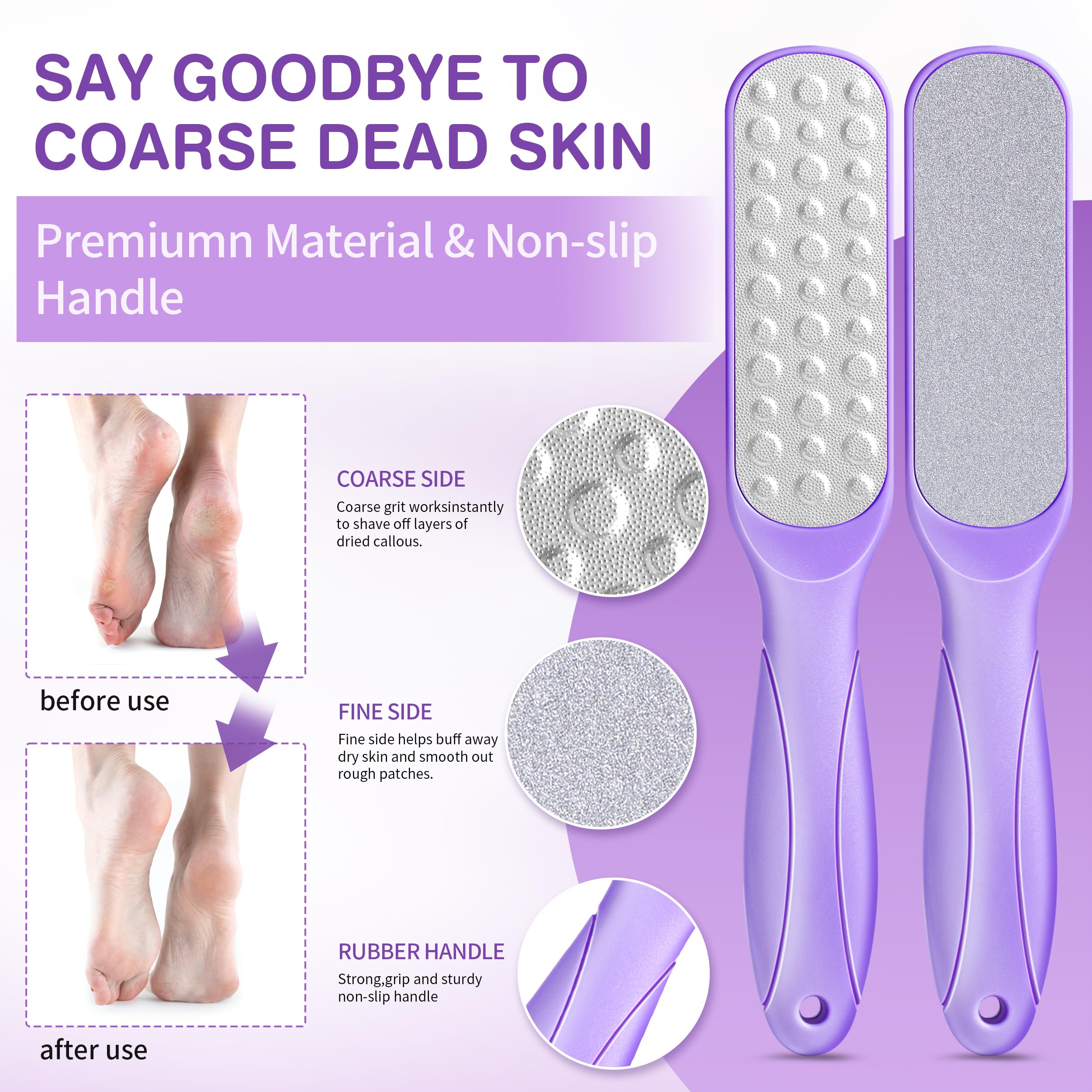 Lucotiya foot file in hand smoothing dry feet