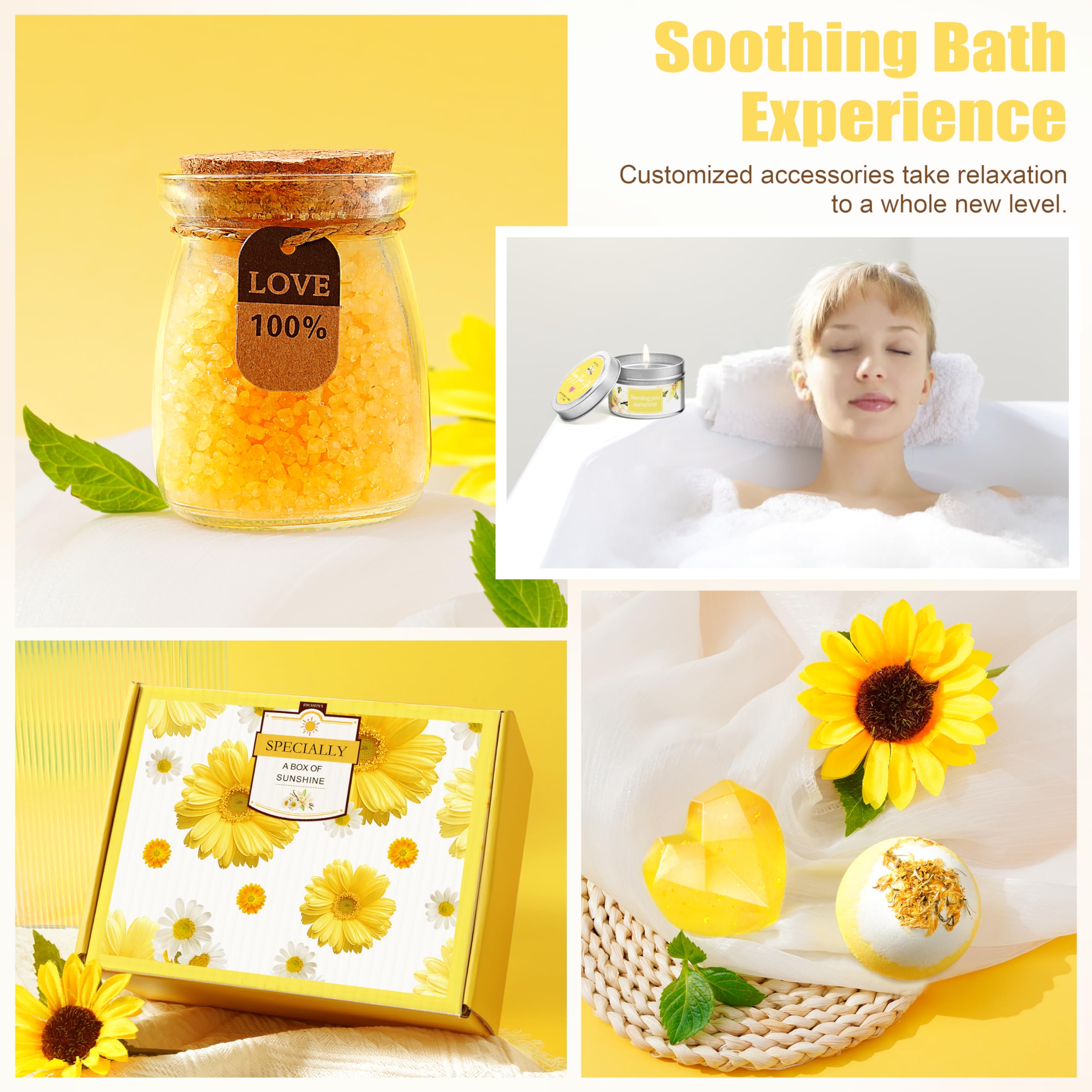 Sales de baño Lucotiya con vainilla, baño relajante y fragancia agradable