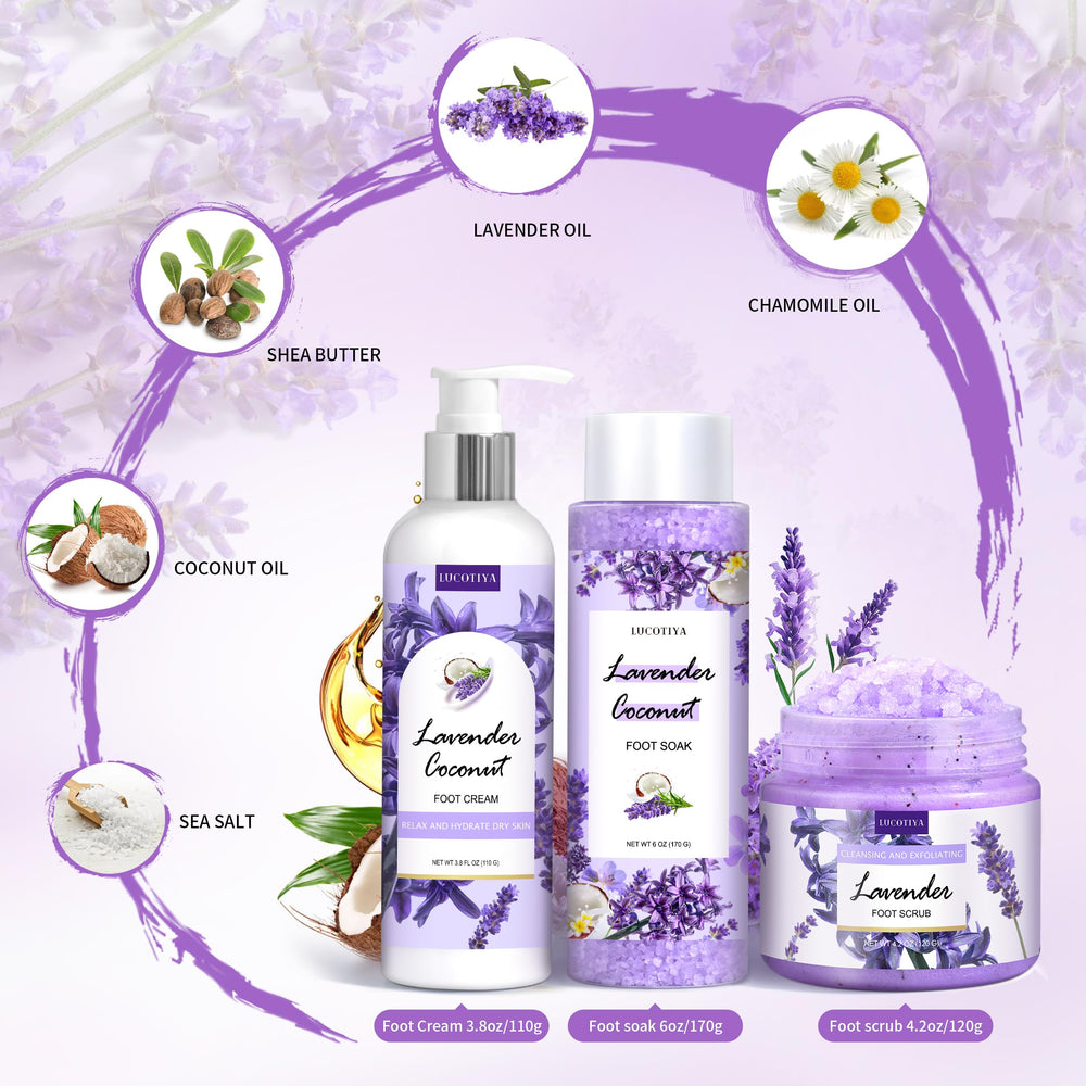 Lucotiya spa kit on dresser ready for at-home pedicure routine
