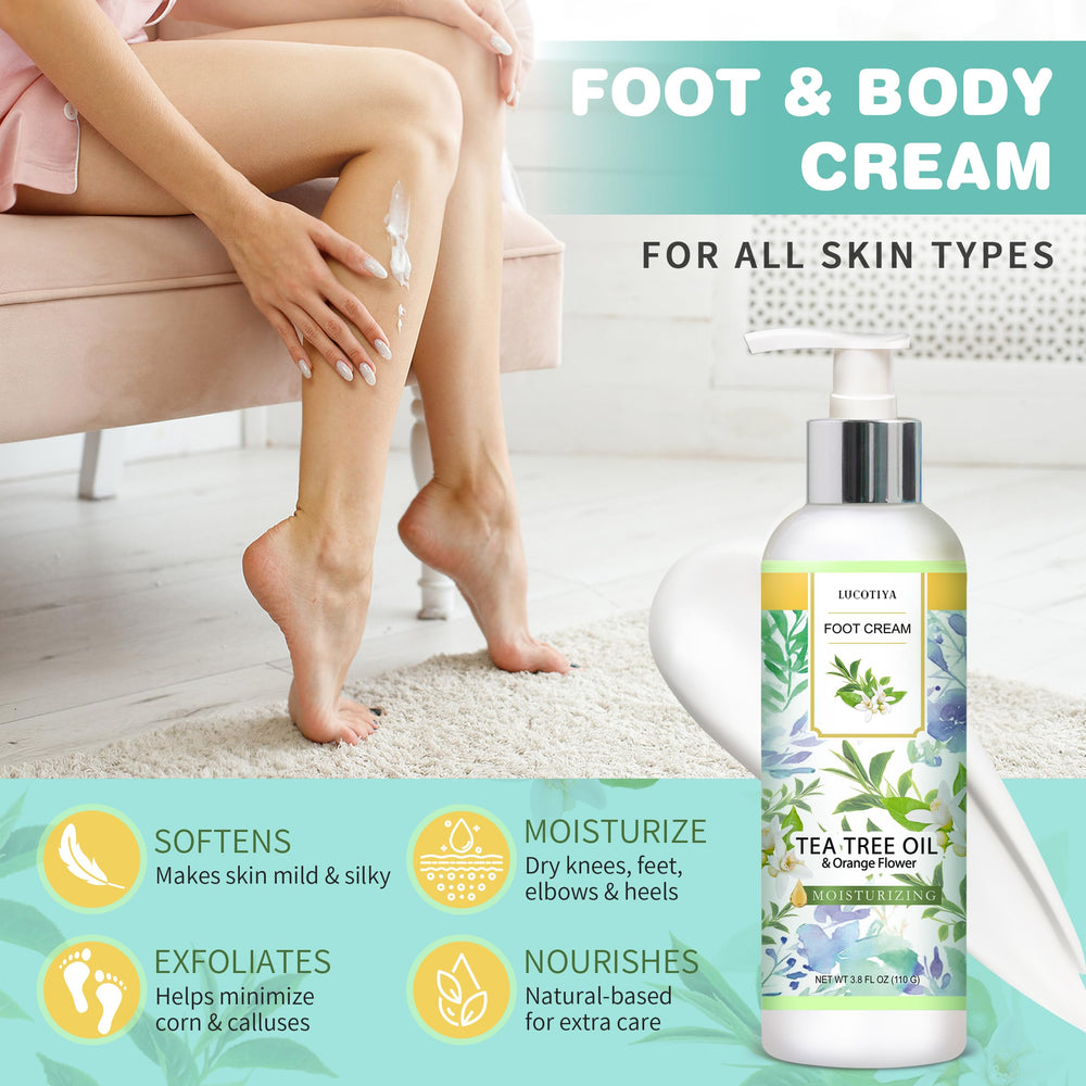 LUCOTIYA exfoliating salts with tea tree oil for refreshed skin.