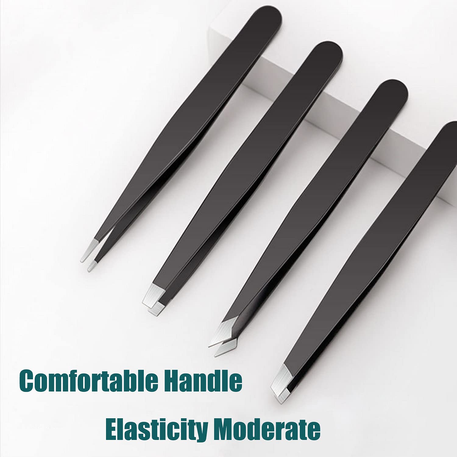 LUDOUPIER slant tweezers provide versatile grooming and gentle grip.