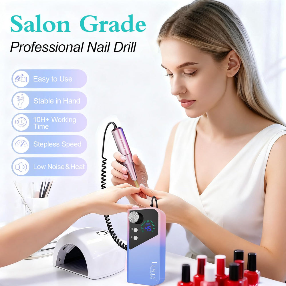 LUELLE nail drill kit for acrylic and gel removal at home or salon.