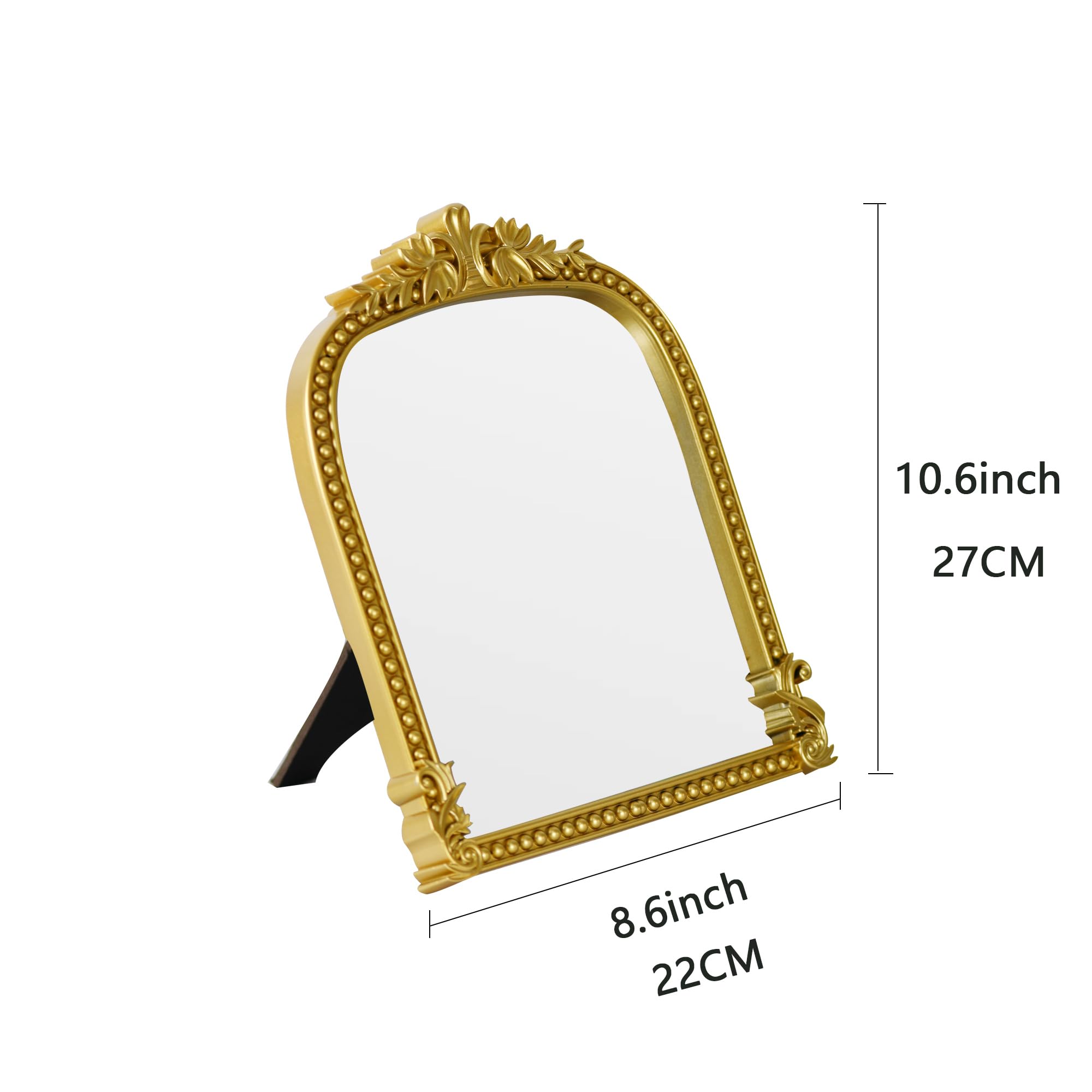 LuHeToz Gold Arched Mirror wall mount showcases elegant decor while saving space.