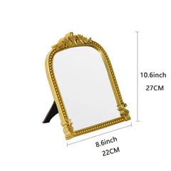 LuHeToz Gold Arched Mirror wall mount showcases elegant decor while saving space.