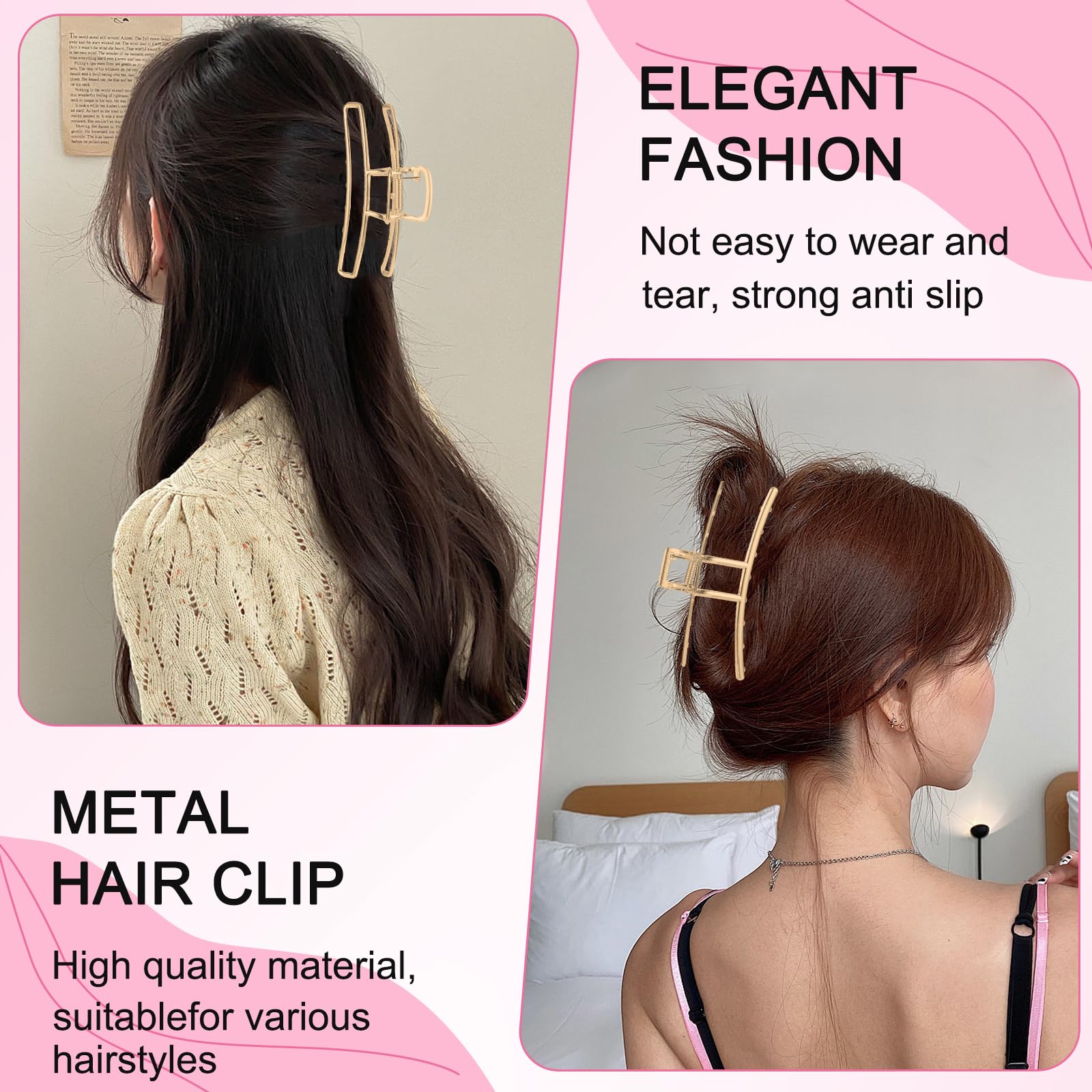 LUKACY clip dorado para ejercicio y peinados de movimiento.