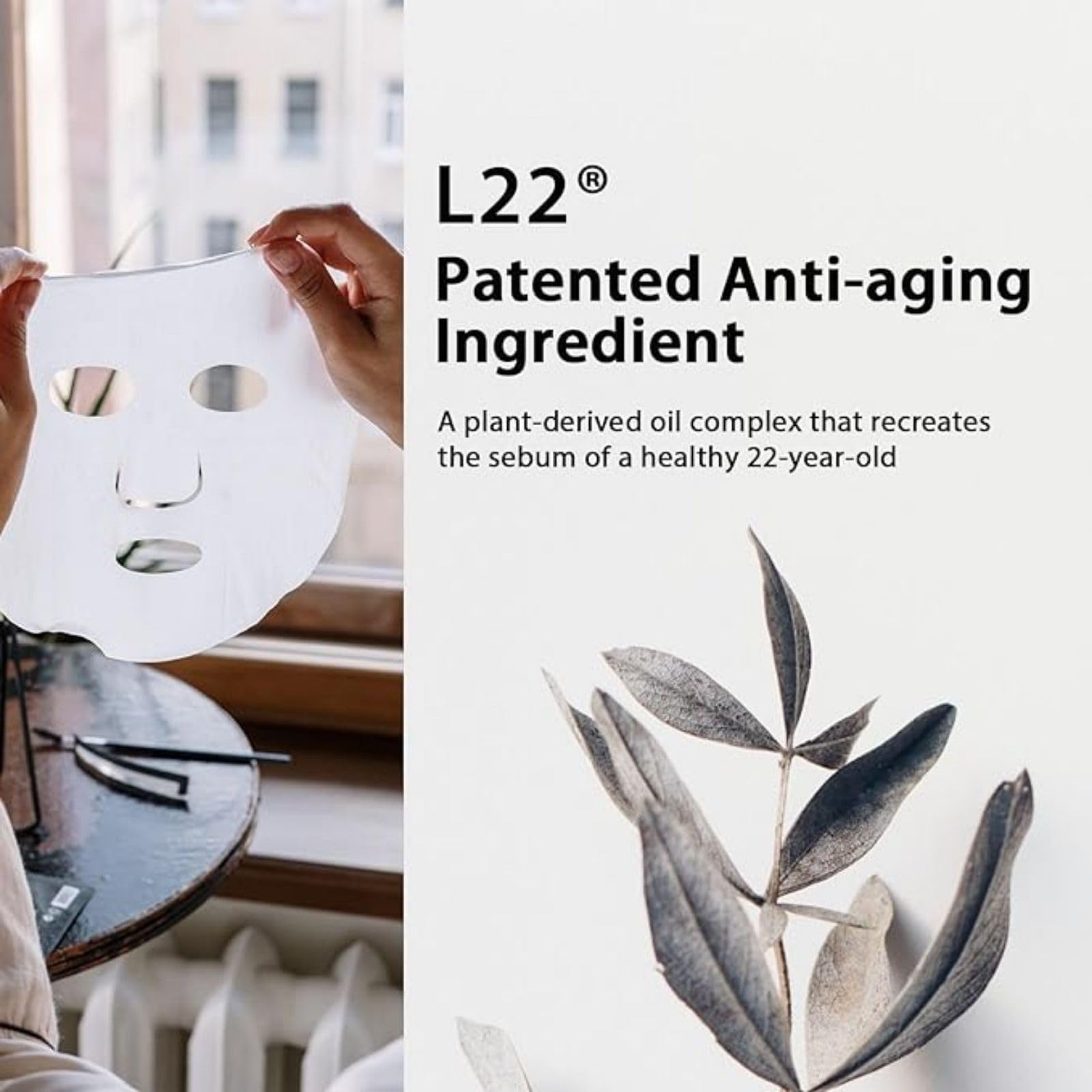 Lululun 32EA mask skin-hugging sheet delivering even hydration.