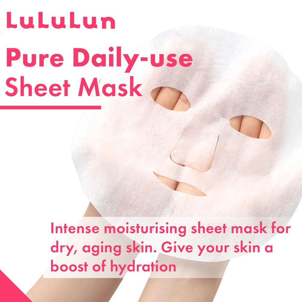 Lululun organic honey extract sheet emphasizes moisture lock for supple skin.
