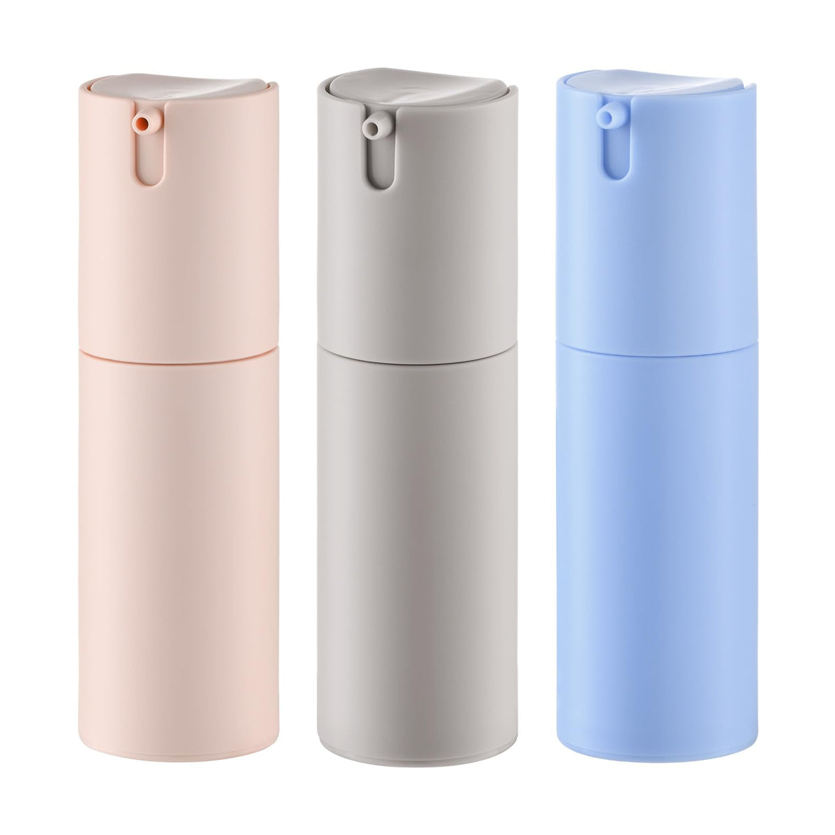 Lulupack 1oz airless pump bottle for travel, keeps moisturizer mess-free.