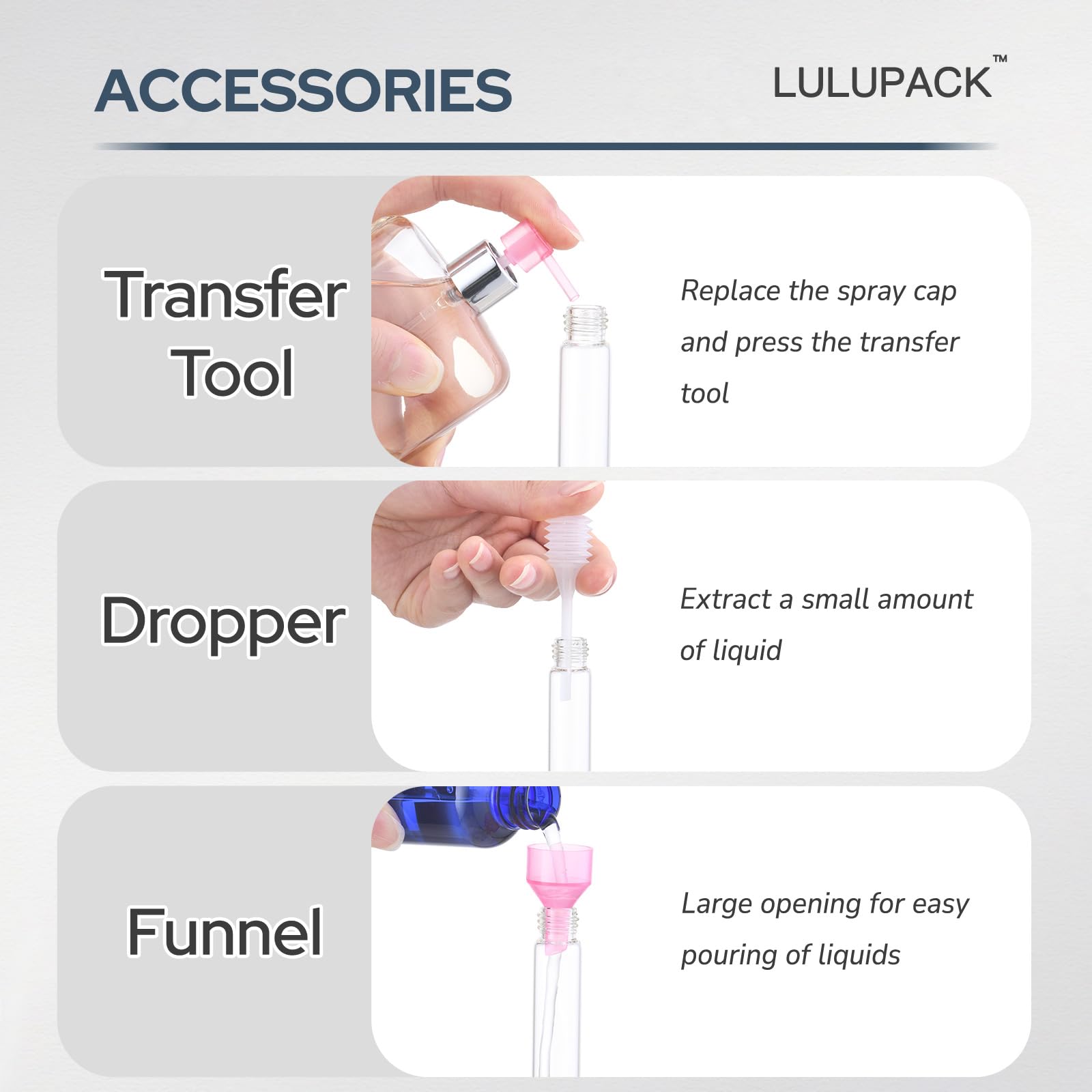 Lulupack aluminum outer case with glass inner bottle protects contents.
