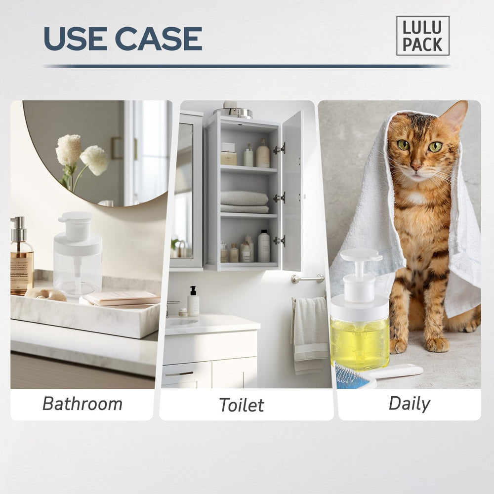 Lulupack bathroom bottle holds body wash or creams neatly on shelves
