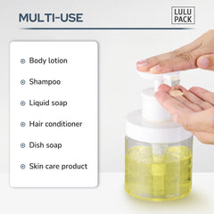 Lulupack leak-proof pump dispenser prevents leaks during transport