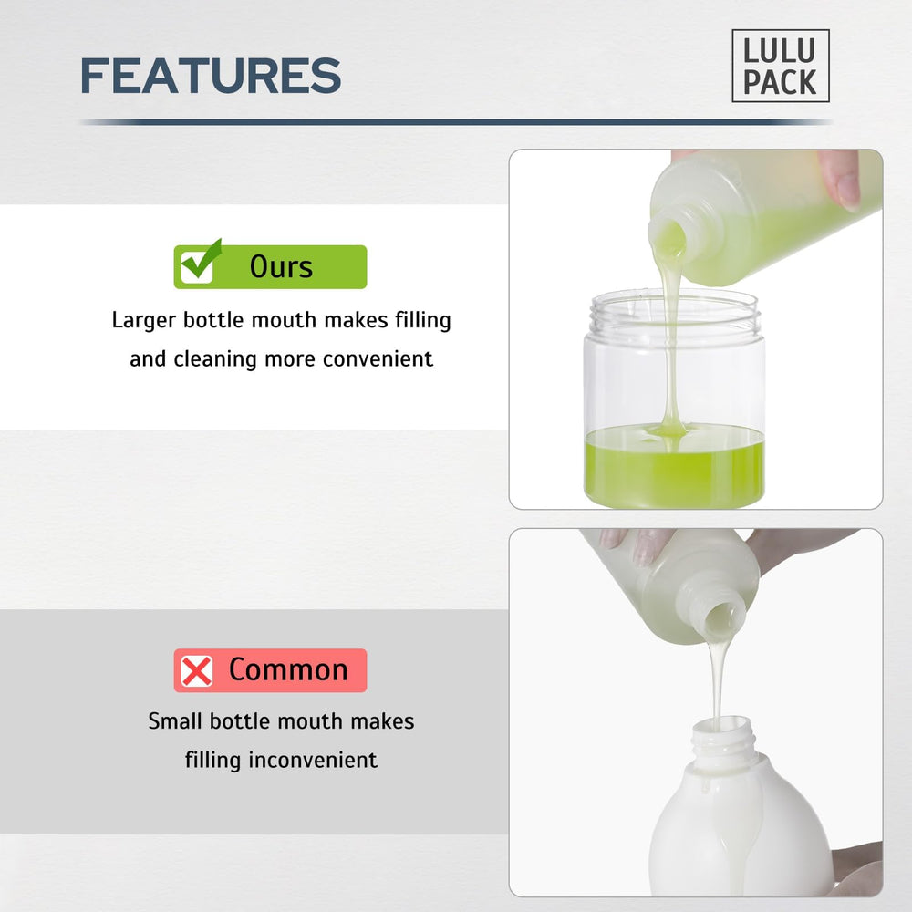 Lulupack reusable bottle ideal for shampoo or conditioner in bathroom