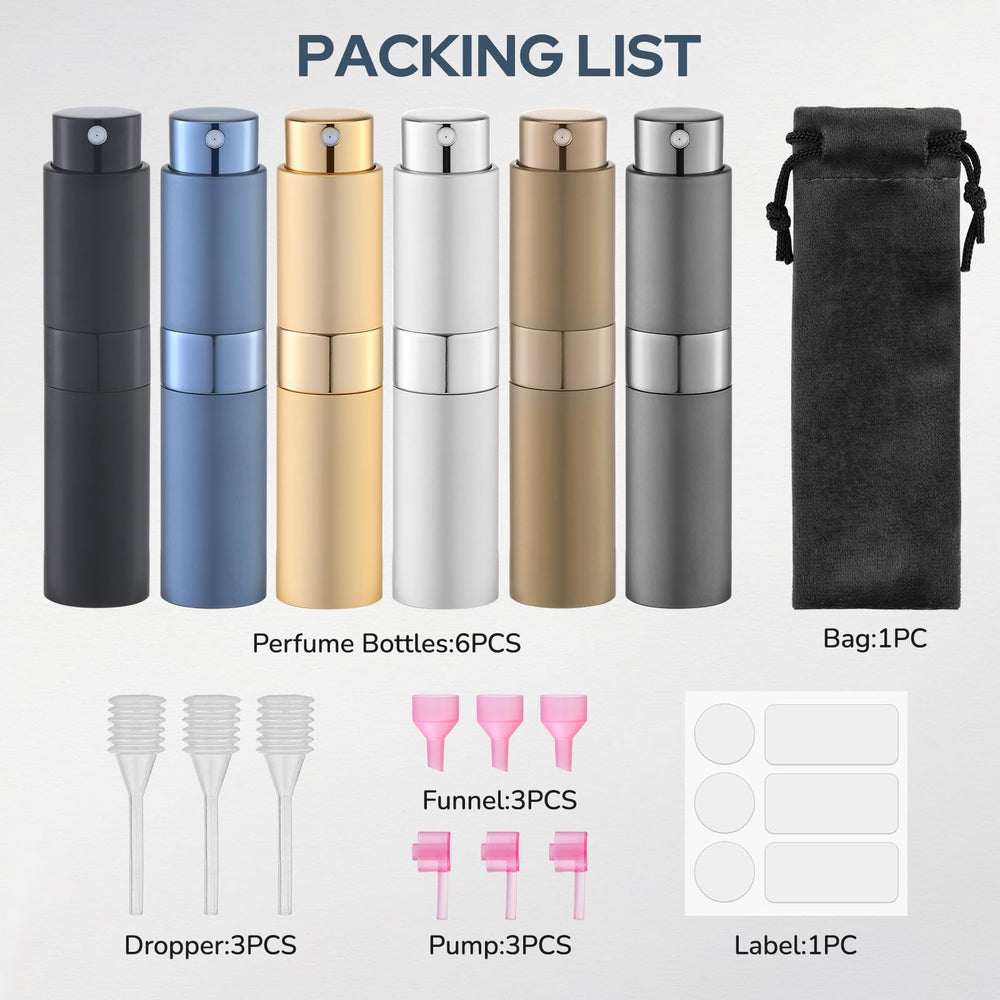 Lulupack travel funnel and dropper set for easy refills and transfers.