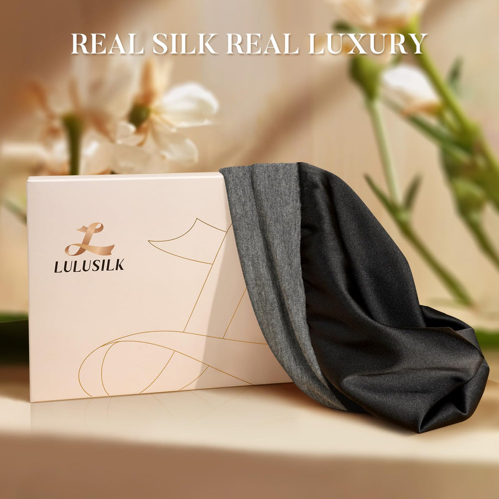 Caja regalo de gorro de seda LULUSILK, ideal para ocasiones.