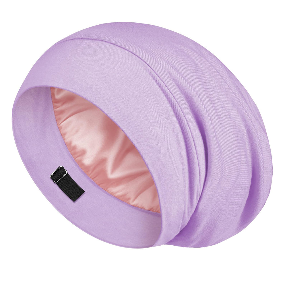 Gorra de seda de morera LULUSILK para dormir, protege rizos y evita encrespamiento.