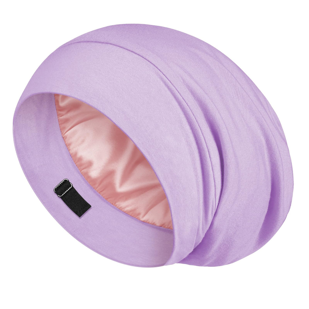 Gorra de seda de morera LULUSILK para dormir, protege rizos y evita encrespamiento.
