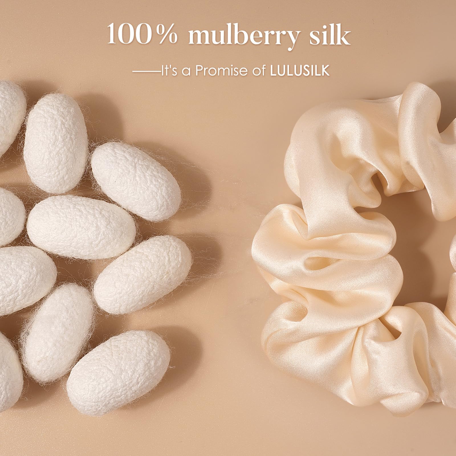 LULUSILK scrunchies con elastico interno duradero para evitar tirones