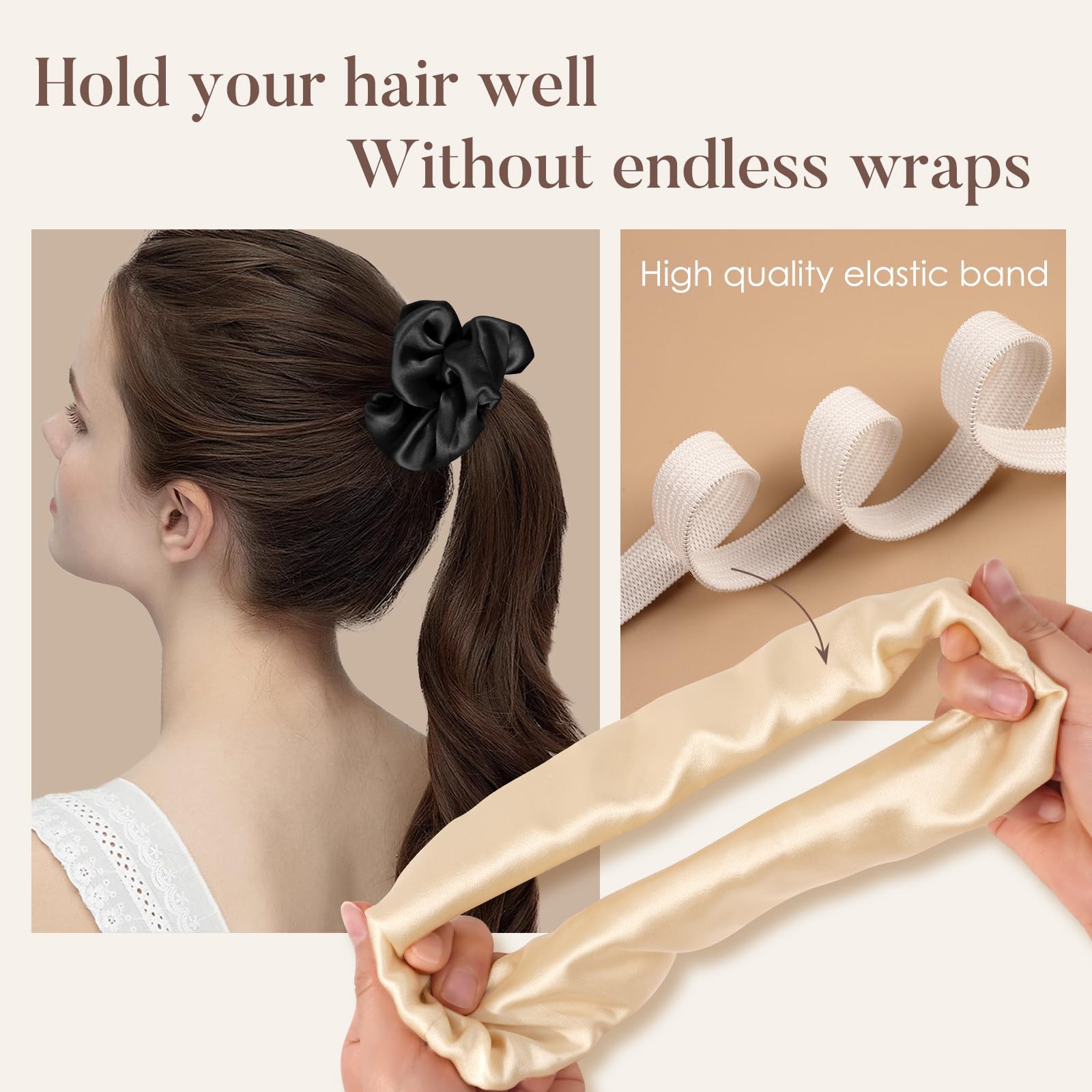 LULUSILK scrunchies protegen el cabello durante la noche con suavidad