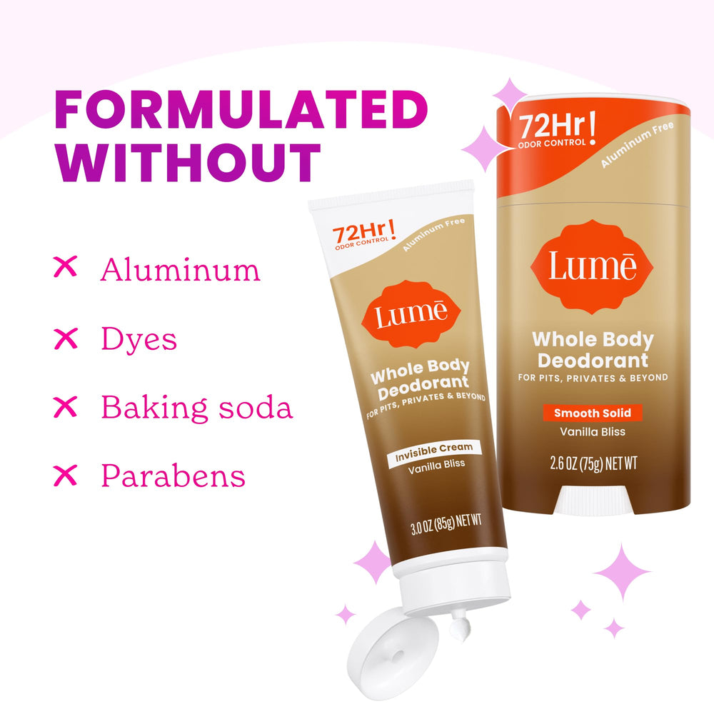Lume 72-hour odor control bundle packaging close-up