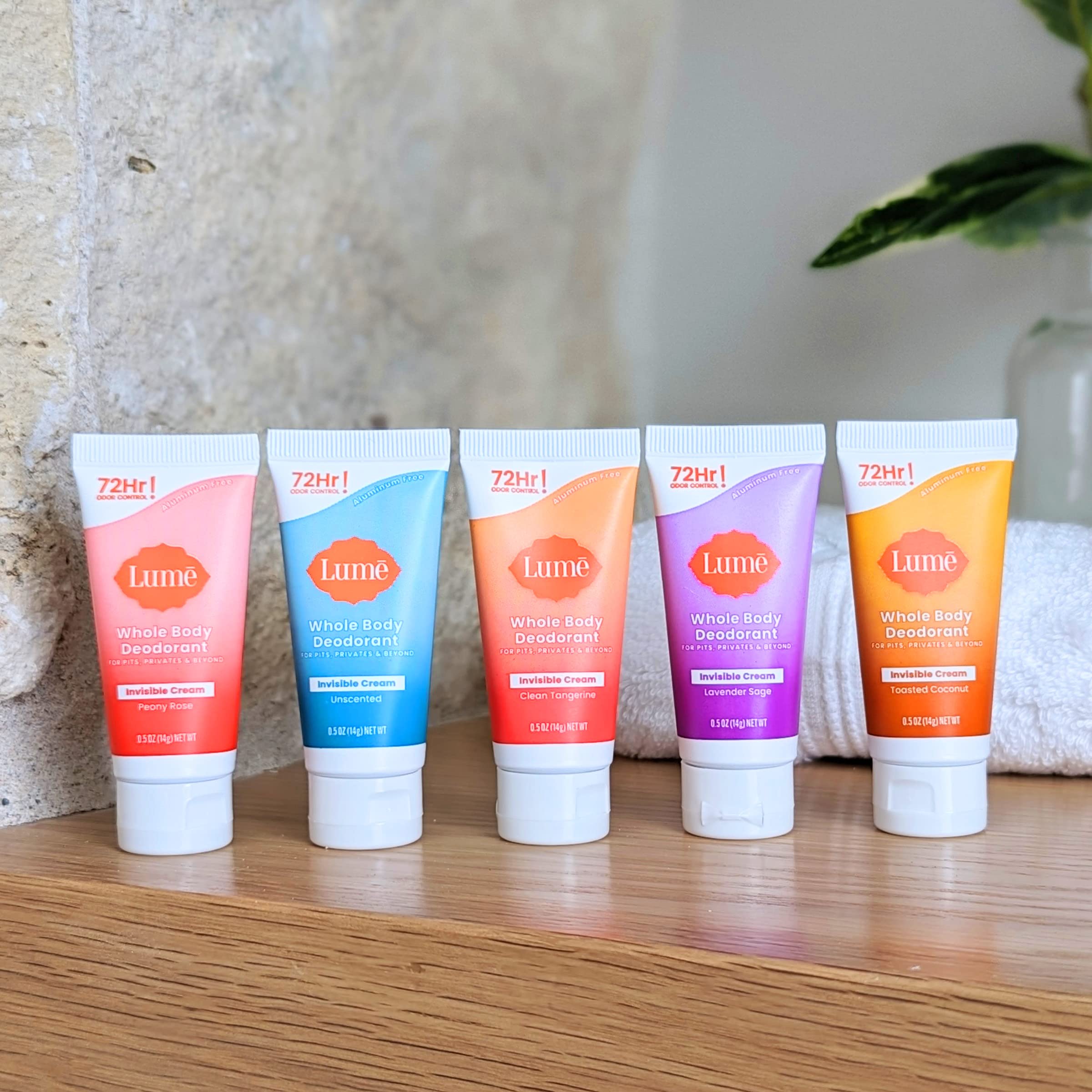 Lume 72-hour odor-control claim highlighted on packaging.
