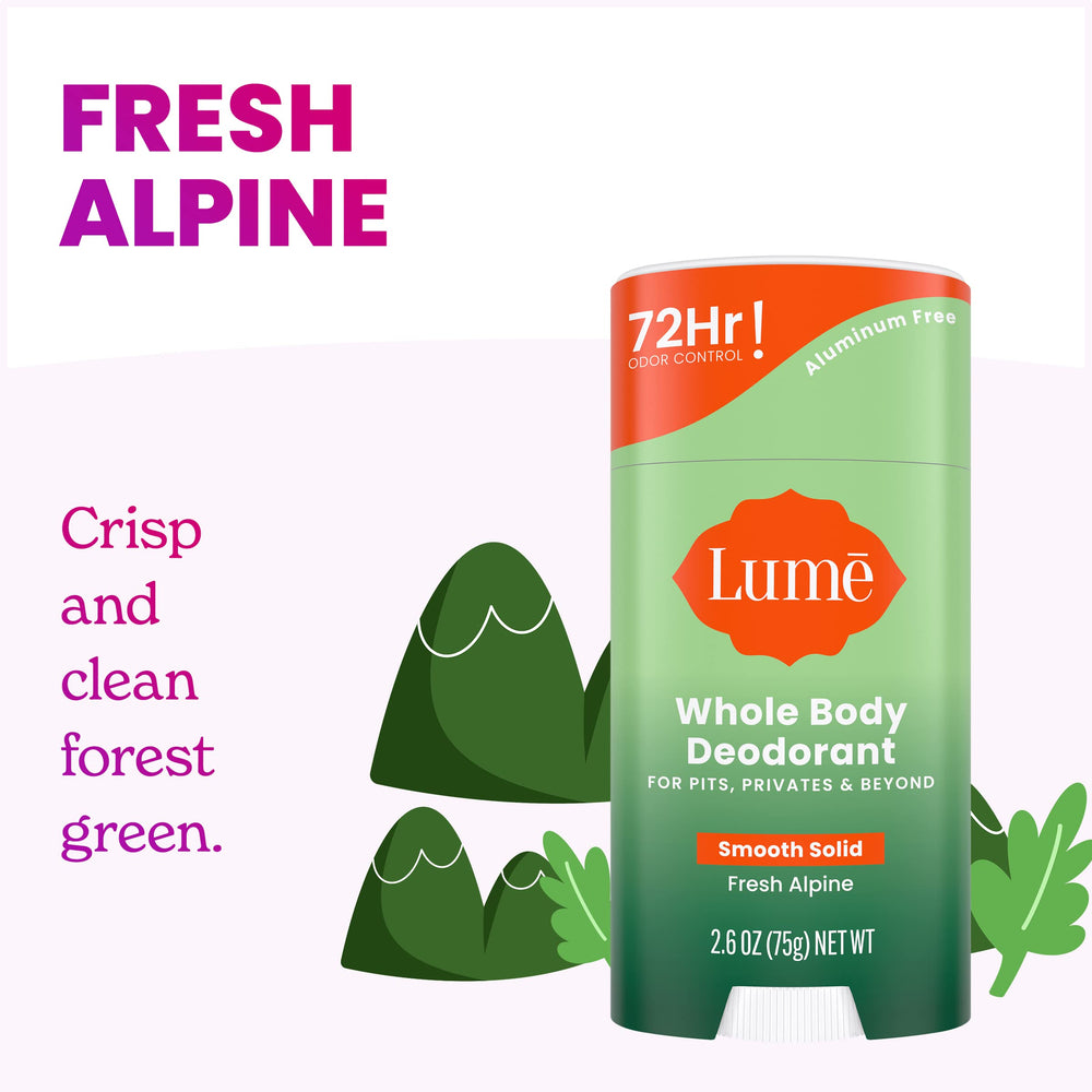 Lume 72-hour-odor-control keeps you fresh all day.