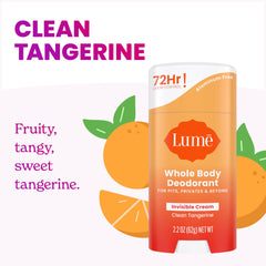 Lume baking-soda-free option highlights gentle odor protection.