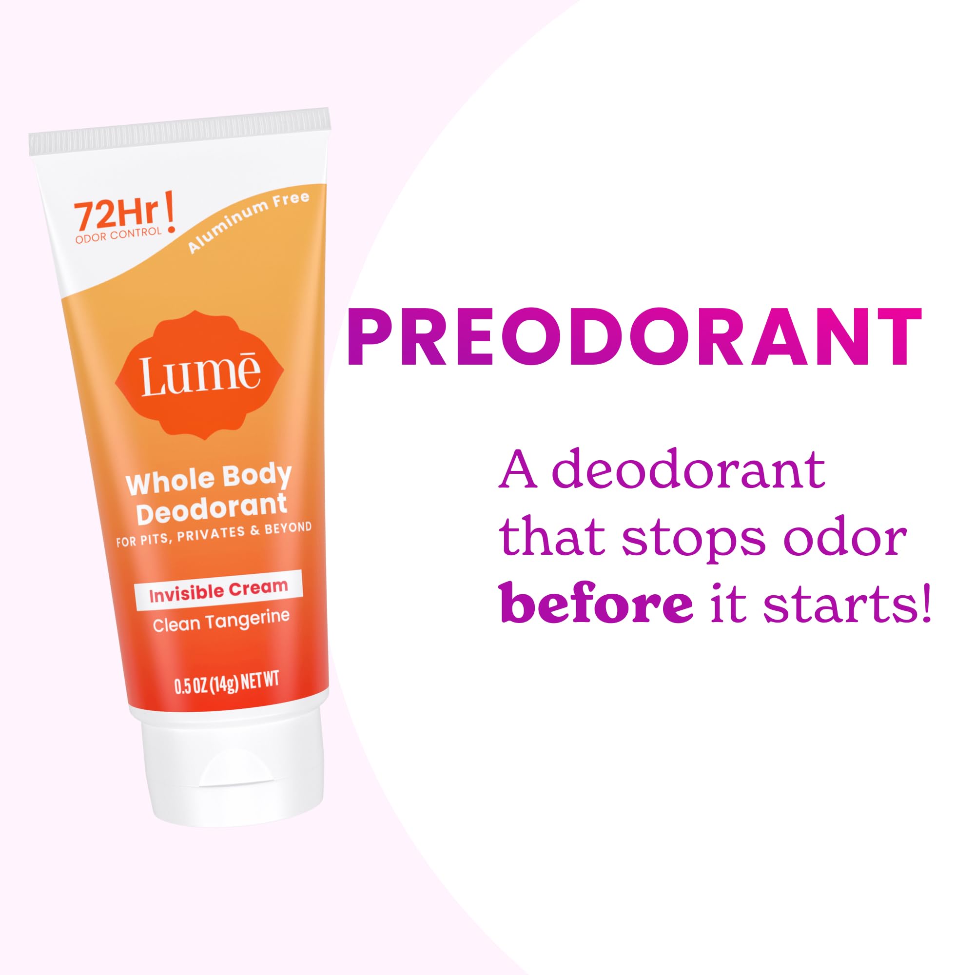 Lume Clean Tangerine scent detail with bright citrus notes.