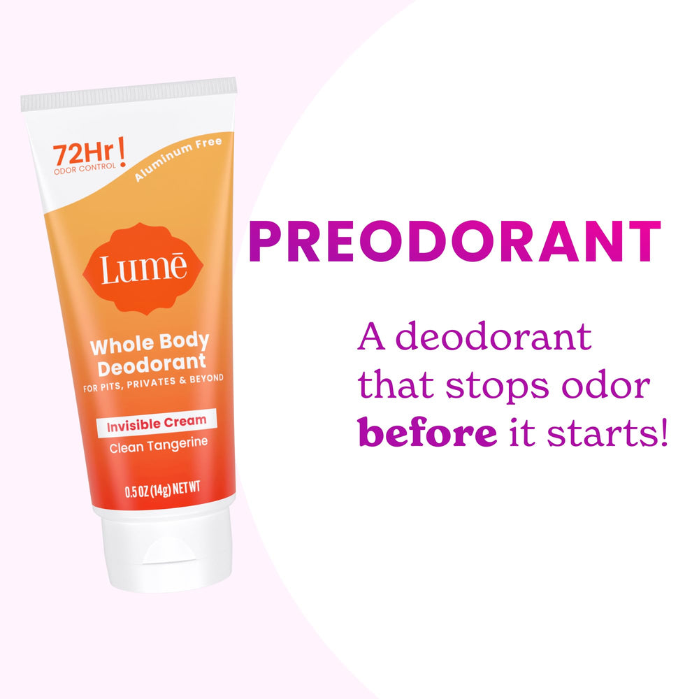 Lume Clean Tangerine scent detail with bright citrus notes.