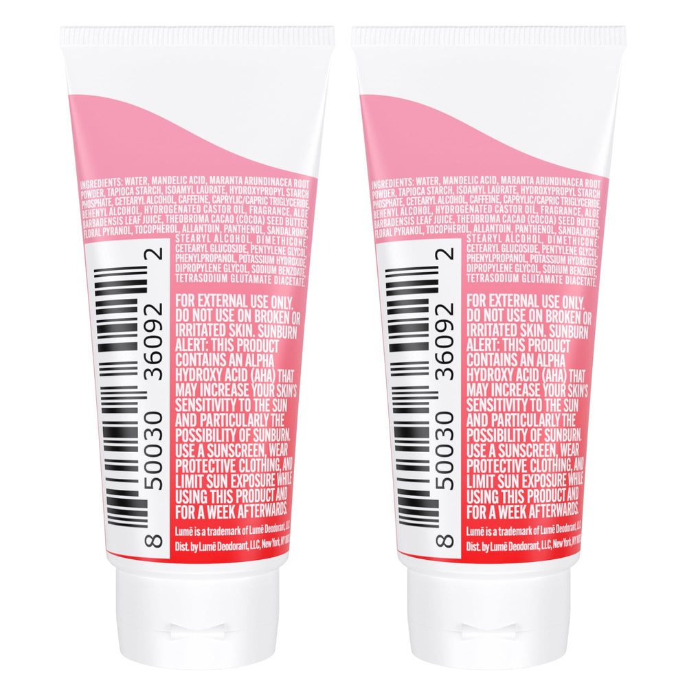 Lume compact travel-size deodorant ideal for gym bags.