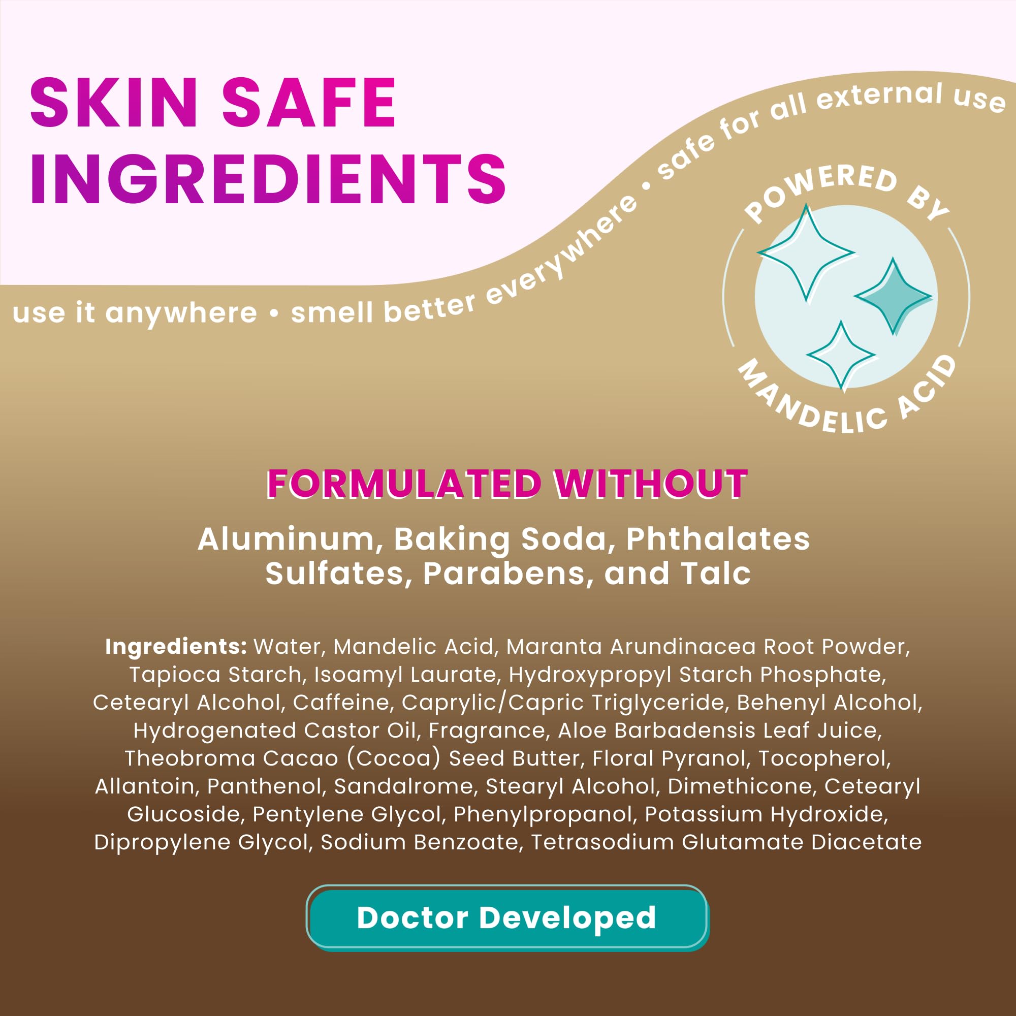 Lume cream-stick application underarm demonstrates quick odor defense.