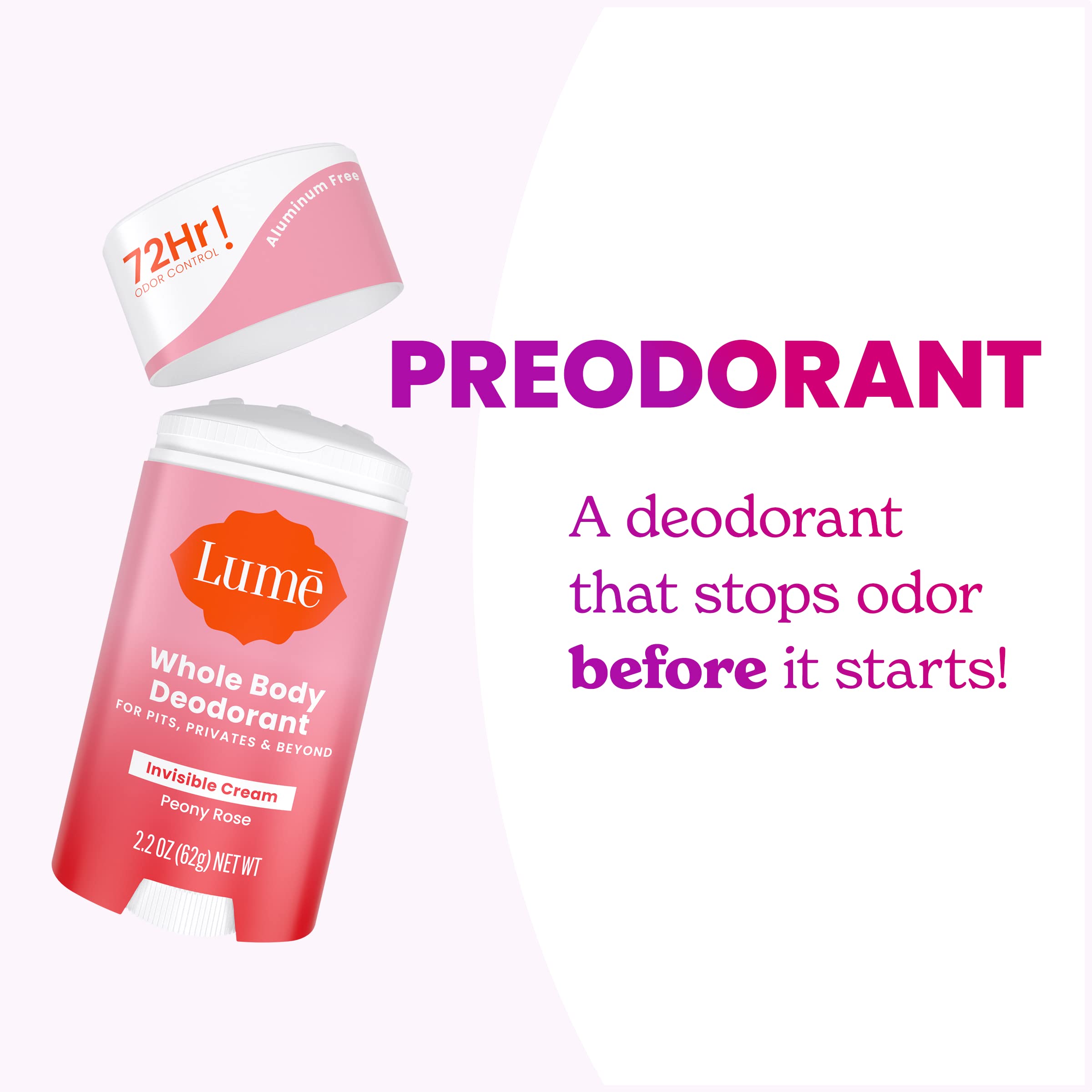 Lume hypoallergenic formula label emphasizing safe, sensitive-skin use