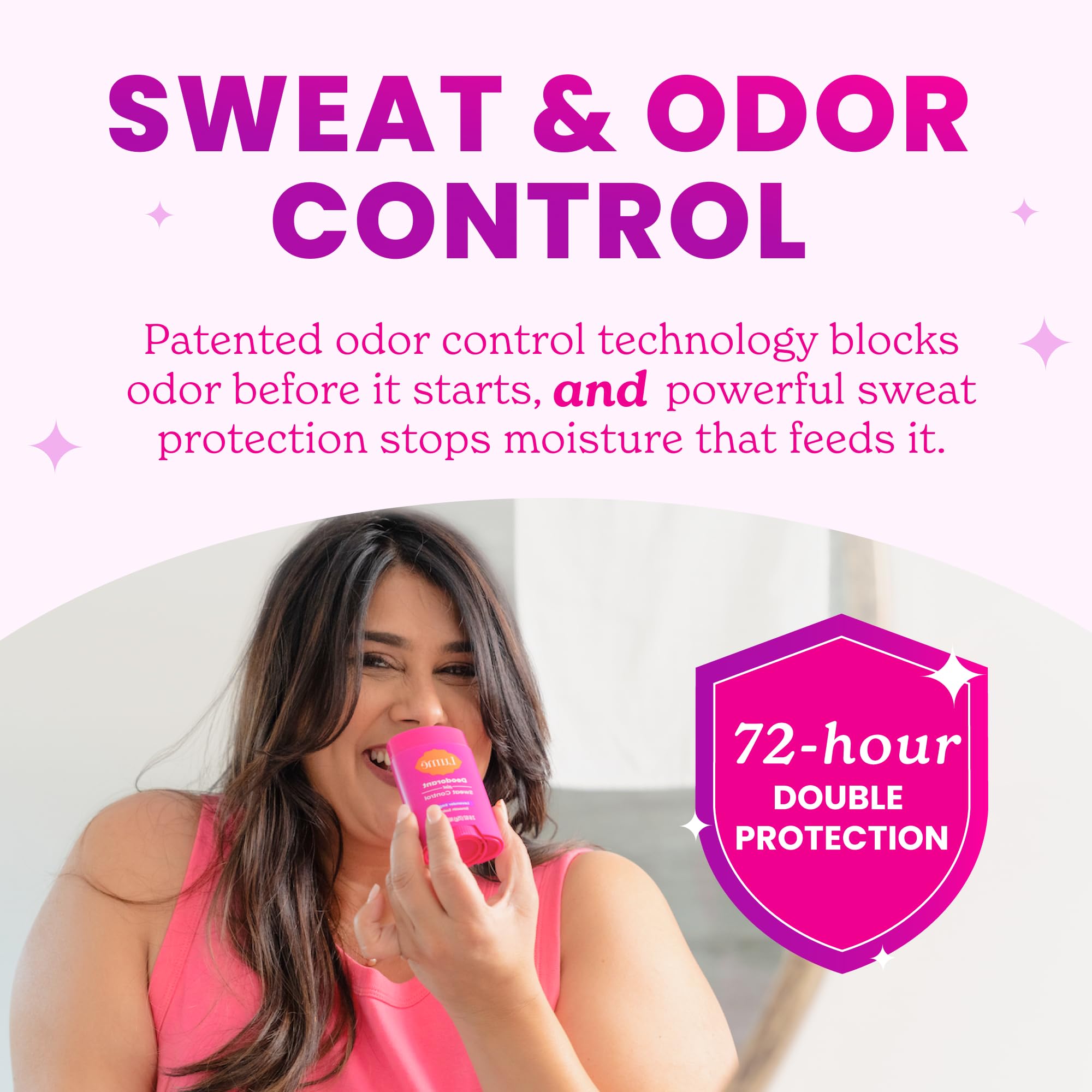 Lume Deodorant Plus 72-hour odor and sweat control in action