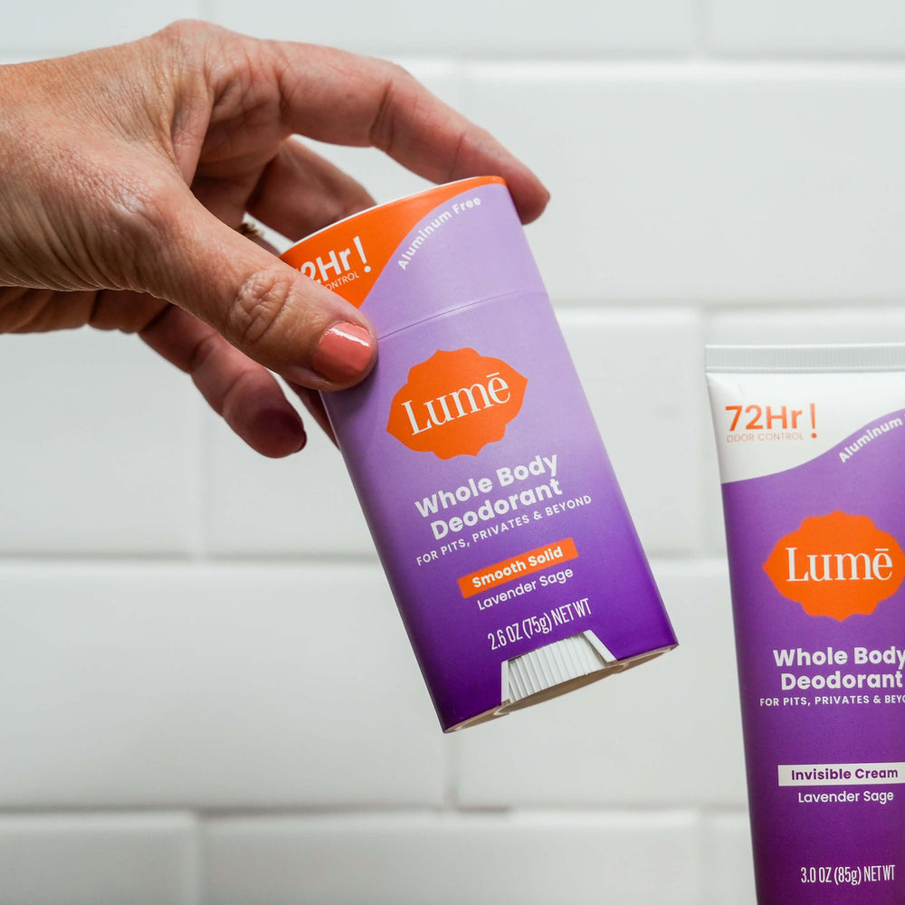 Lume deodorant wipes Cool Cucumber for quick odor neutralization on the go